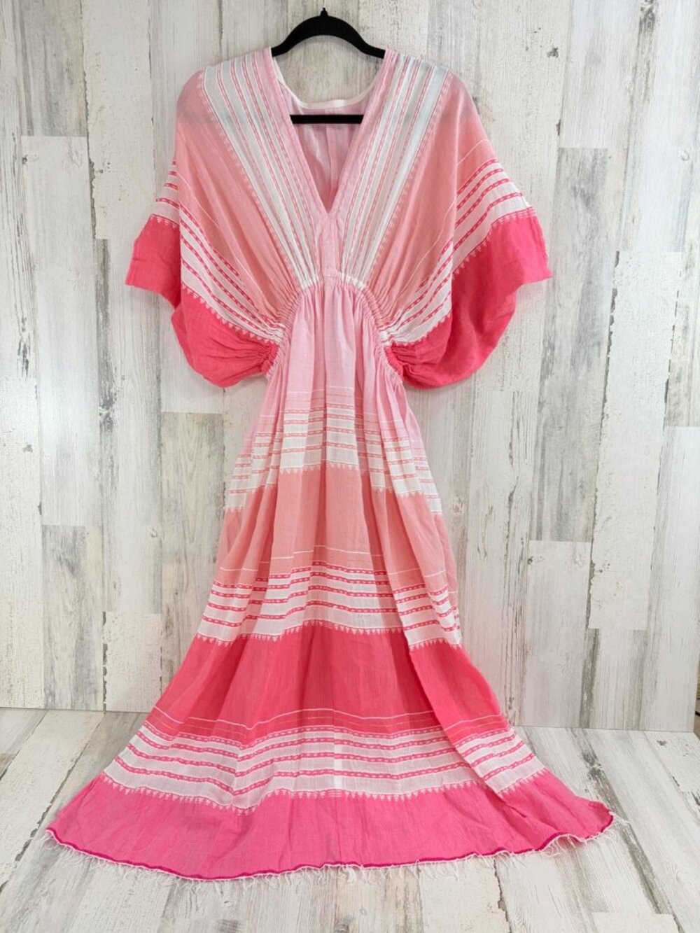 Lemlem Leila Plunge Dress Caftan Size S Pink